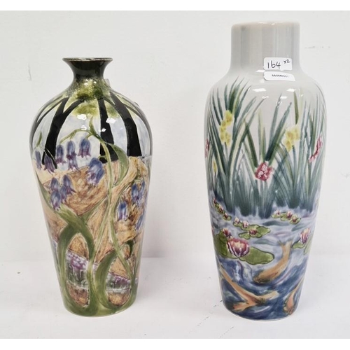 40 - Two Cobridge vases, one with pond decoration, the other with woodland decoration (2)