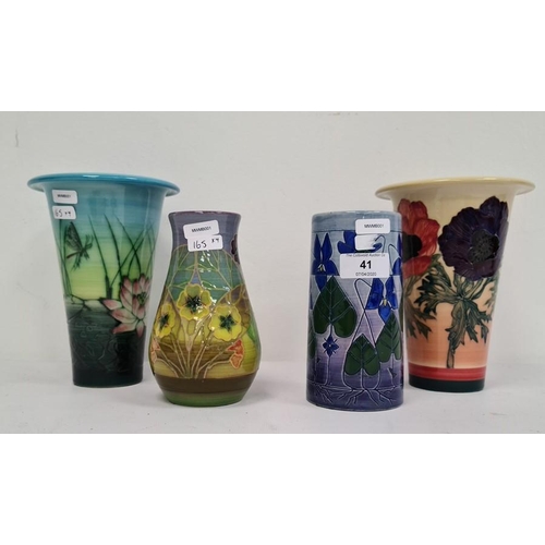 41 - Four assorted Dennis Chinaworks vases in various forms and colours (4)