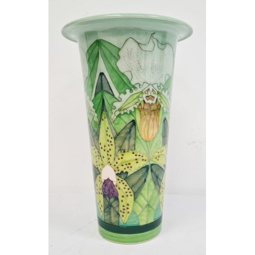 42 - Dennis Chinaworks vase, flared rim 'Bearded Iris', designed by Sally Tuffin, signed ‘S.T.Des and HW’... 