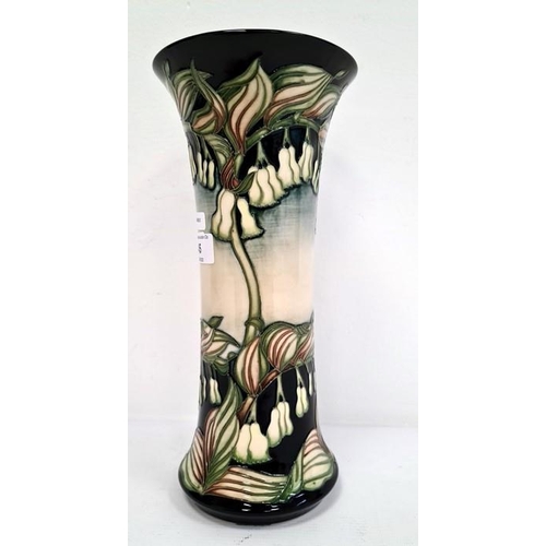 45 - Moorcroft vase, waisted, yellow ground decorated with white Solomon's Seal flowers, signed ‘Rachel B... 