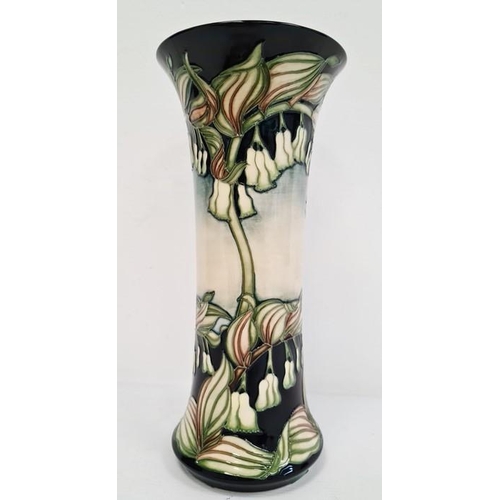 45 - Moorcroft vase, waisted, yellow ground decorated with white Solomon's Seal flowers, signed ‘Rachel B... 