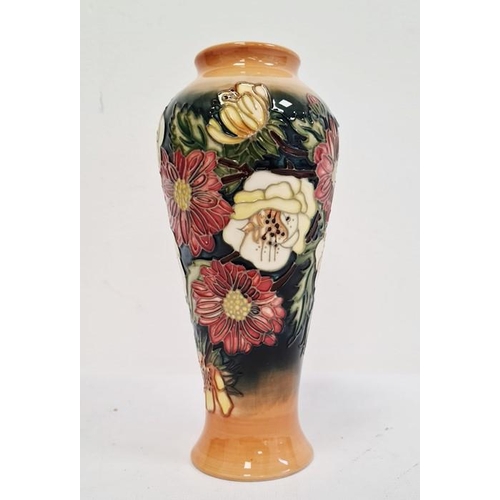 70 - Moorcroft vase by Emma Bossons, of inverted baluster form, white and red flowers, signed to base ‘E ... 