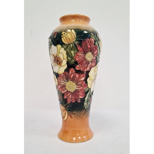 70 - Moorcroft vase by Emma Bossons, of inverted baluster form, white and red flowers, signed to base ‘E ... 