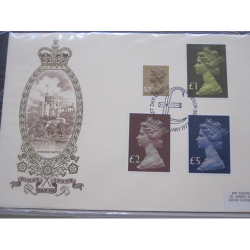 101 - Album of First Day Covers including 29th February 1972 Last Day of Issue unaddressed (rare) and Prin... 