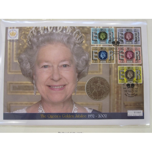 108 - Four albums of First Day Covers including The Queen's Golden Jubilee with crowns and some loose enve... 