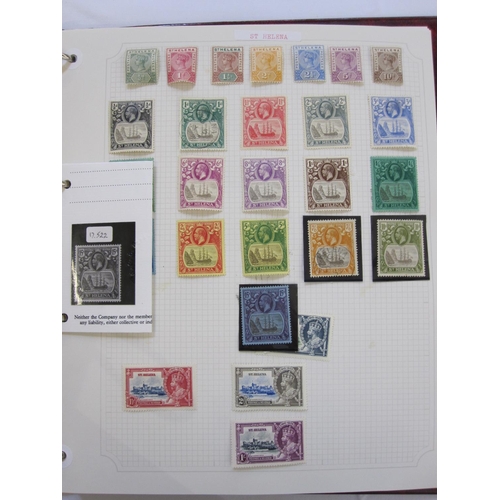 116 - Album of St Helena stamps, King Edward VII mint set (unmounted), King George V badge of colony to 1s... 