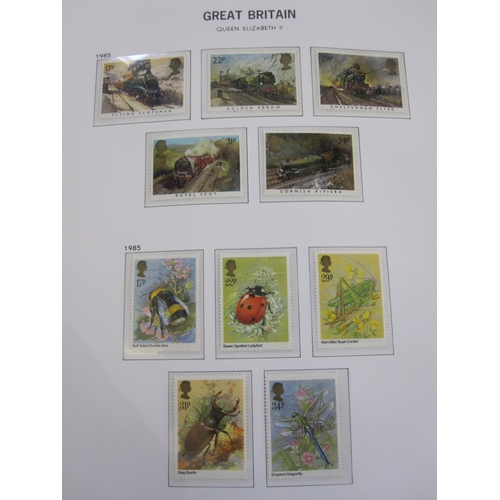 146 - Four volumes of GB stamp collection in SG printed albums from 1840 1d black to 2012 Olympic gold med... 