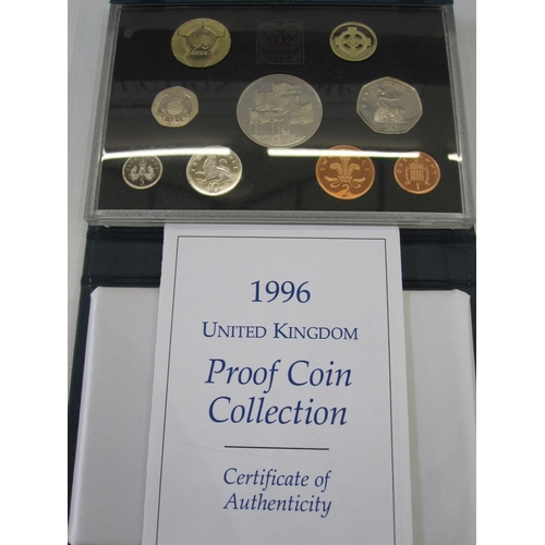 173 - 1996 UK proof coin collection, 25 years of decimal coinage, to include 1p to 50p, £1 coin for Northe... 