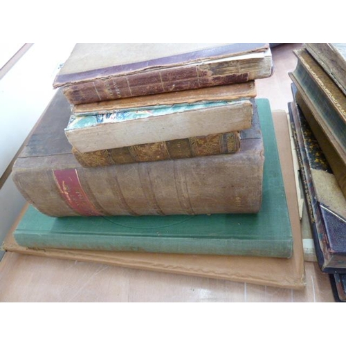 26 - Quantity of antiquarian books, mainly in need of restoration, including: 
 Aesop's Fables, annotated... 