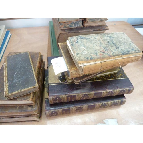 26 - Quantity of antiquarian books, mainly in need of restoration, including: 
 Aesop's Fables, annotated... 