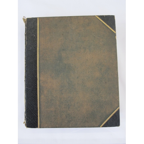 208 - Early 20th century album containing menus, receipts, school programmes and other items from around t... 