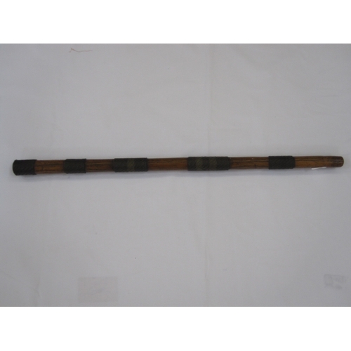 208a - Boer War Kaffir stick with woven brass banding