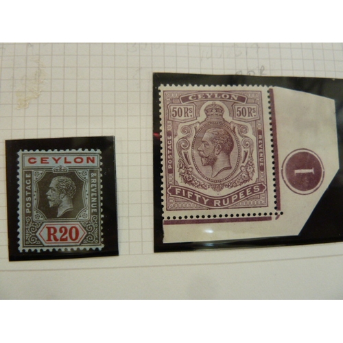 141 - Two albums of stamps Ceylon including King George V 20R MM and 50R UM (Cat 120 and 350) to circa 198... 