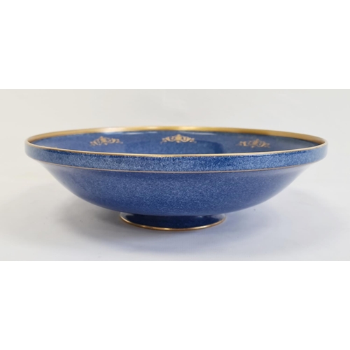 125 - Royal Worcester powder blue ground bowl, printed blue marks, 20th century, shape number 2769, painte... 