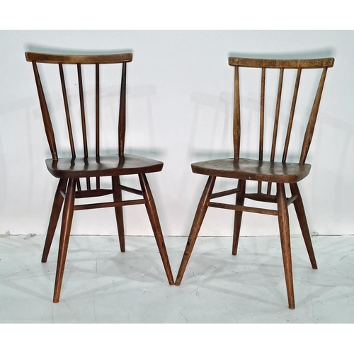 1400 - Set of four Ercol elm seated stickback chairs (4)