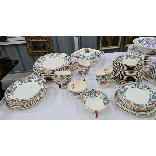 254 - Extensive Royal Cauldon pottery dinner and tea service 'Victoria' pattern