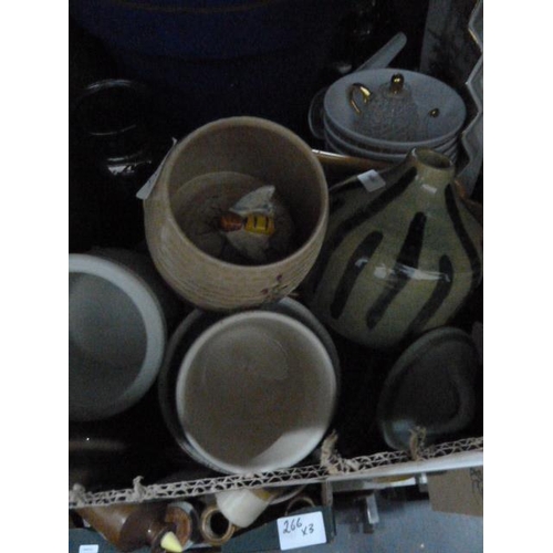 268 - Quantity of ceramics and glass including Cottage ware, vases, a Martel Cognac advertising jug, a Pri... 