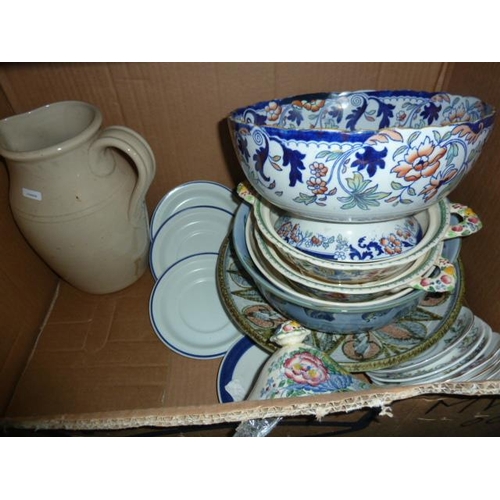 317 - Assorted early 20th century ceramics including Masons Strathmore, a Spode 'Royal Jasmine' dish, a la... 