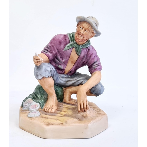 48 - Royal Doulton tinted figure 'The Boudoir' together with 'Beachcomber' HN 2487 (2)