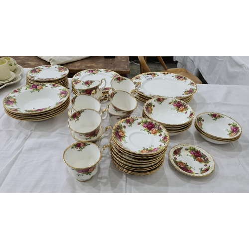 67 - Royal Albert 'Old Country Roses' china part tea, dinner and breakfast service to include coffee pot,... 