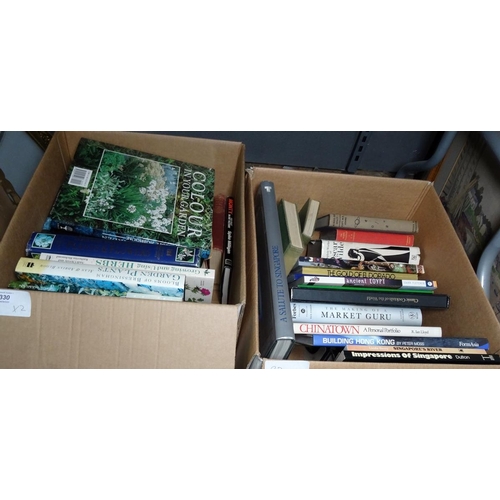 330 - Two boxes of assorted volumes - gardening, tourism etc ( 2 boxes)