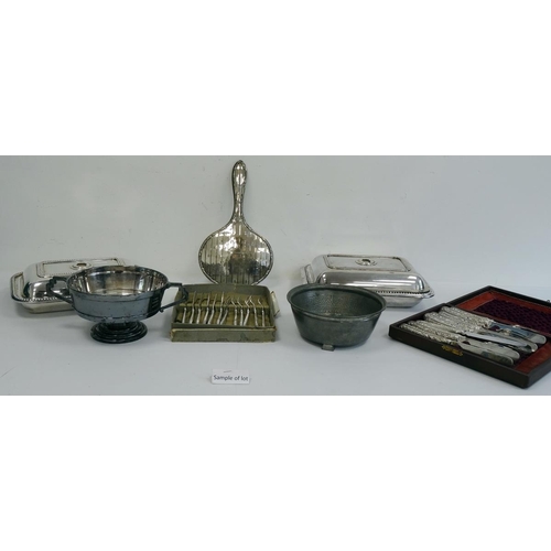 415A - Quantity of plated ware, flatware, EPNS and a quantity of glassware (2 boxes)