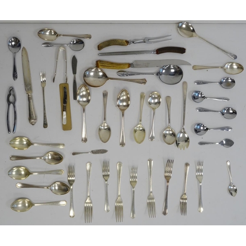 421 - Quantity of plated flatware and servers (1 box)