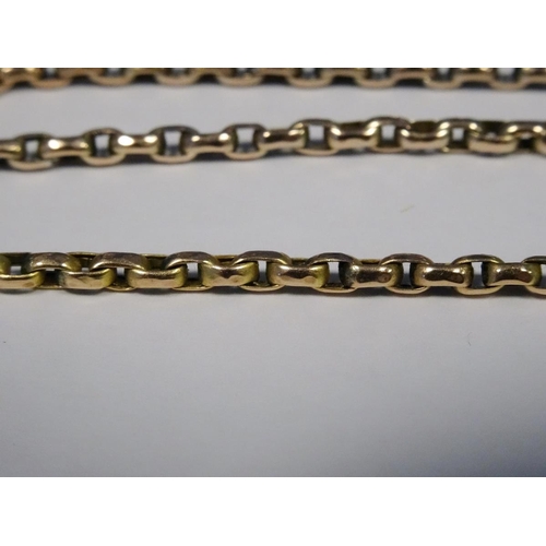 550 - 9ct gold belcher chain-link necklace, 8g