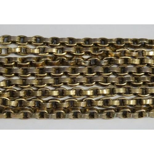 610 - Victorian 10ct gold guard chain, 16.2g