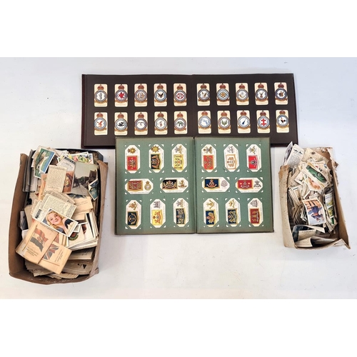 183 - A quantity of cigarette cards, some in albums and loose, Wills, Players, etc (2 boxes)