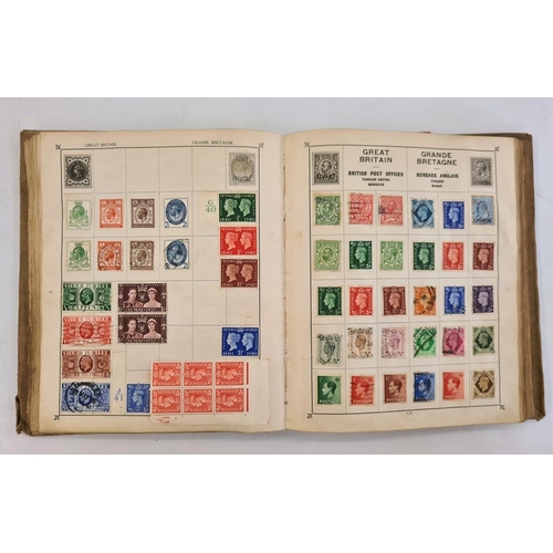 191 - Rowland Hill stamp album in reasonable condition with a few hundred 'Junior' used stamps - value in ... 