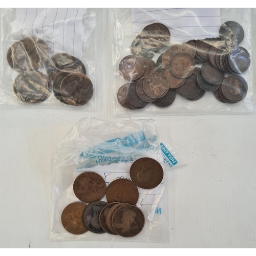 211 - A quantity of George V farthings and a large amount of pennies