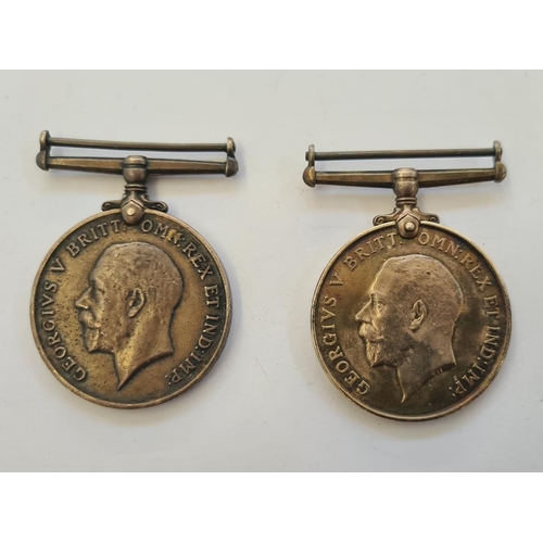 236 - Two WWI War medals; ' '10229 PTE.H.A.DOREE R.BERKS.R.' and ' 128878 GNR. A.J. DACK.R.A.'