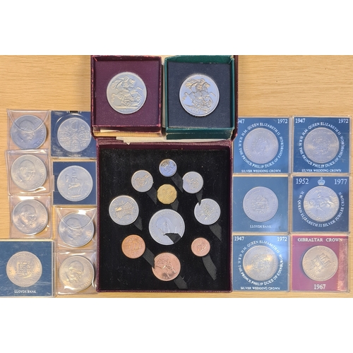 225l - Large quantity of coins including 1950 and 51 spec sets 1937 specimen set including maundy pre 20 an... 