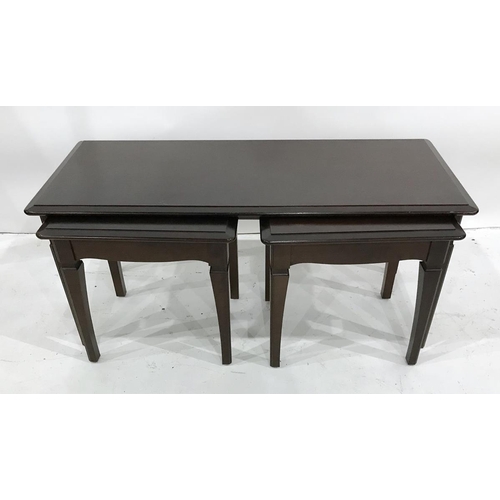 1060 - 20th century coffee table with two under, and beech folding steps (2)