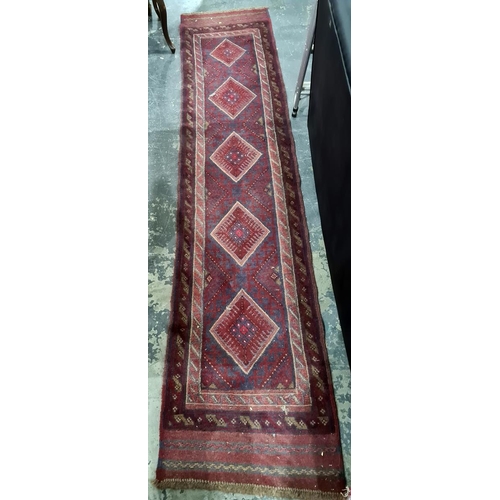 1355 - Gazak rug, 122cm x 118cm and a Meshwani runner, 266cm x 60cm (2)