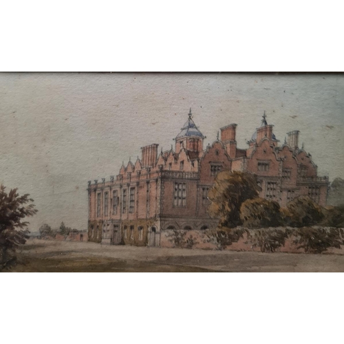 499 - Late 19th/early 20th century English school 
 Set of four miniature watercolour drawings 
 Interior ... 