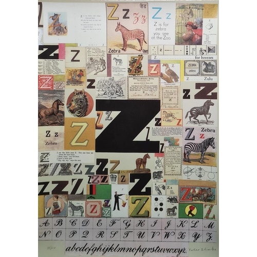 527 - After Sir Peter Blake (b.1932)
 Screenprint in colours
 Letters X, Y and Z from the Alphabet Series,... 