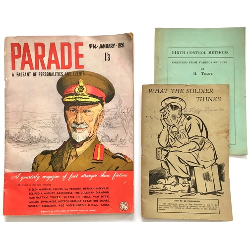 207 - Military Magazines - Armies of Today, Anti-Aircraft, etcetera; 1951 Parade Magazine plus two others;... 