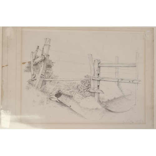 489 - Frank Lewis Emmanuel (1865-1948)
 Collection of pencil sketches 
 Country landscape and harbour scen... 