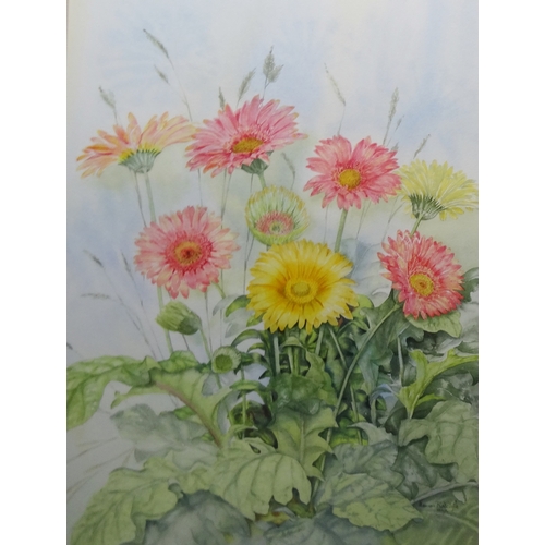 491 - Maureen Radcliffe (20th century)
 Watercolour 
 Still life study of flowers, signed and dated 1992 l... 