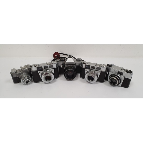 150 - Large quantity of cameras and other photographic equipment including a CME Bencini Comet II, a Kodak... 