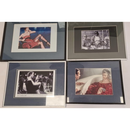 196 - Framed signed photo of Shirley Bassey and six other signed framed photographs of further celebrities... 