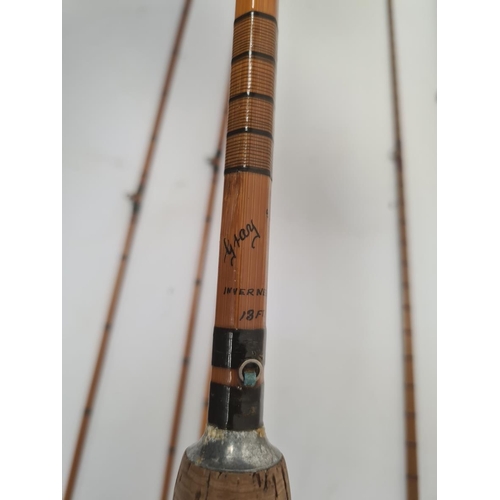 238 - Hamlin of Cheltenham cane fishing rod in canvas case, a Farlow & Co Ltd 'Jubilee' split cane rod in ... 