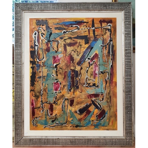 286 - 20th century school
 Oil on canvas
 Abstract composition, 98 x 79cm