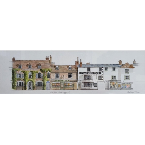 301 - Colin Palmer (20th Century)
 Watercolour
 High Street, Marlborough and High Street, Marlborough (2) ... 