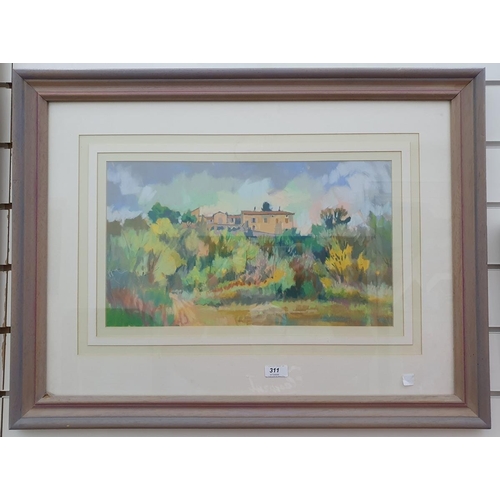 311 - David Napp (b.1964)
 Pastel
 Continental landscape, signed and dated 94 lower right, 26cm x 45cm