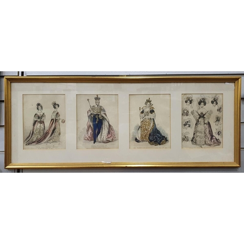 373 - Pair of coloured engravings
 