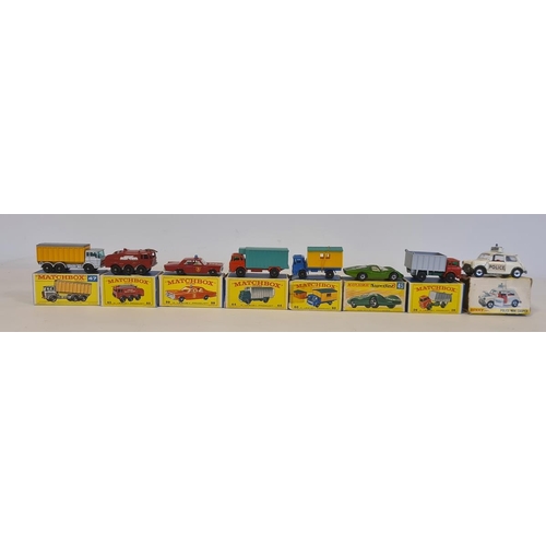 509 - Collection of Matchbox series diecast models to include No.44 refrigerator truck, No.63 fire crash t... 