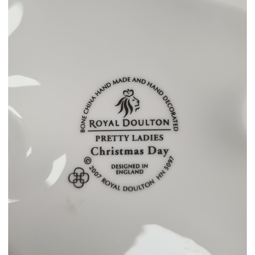 8 - Royal Doulton figures Pretty Ladies 'Christmas Day 2008' HN5210, 'Christmas Day' HN5097, with certif... 